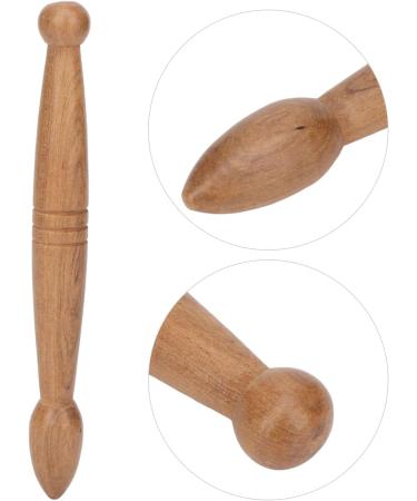 Ergonomic Wooden Acupunkt Massage Stick - 2 Ends Foot & Hand Roller for Home Travel & Office Muscle Relief - Buy Online on GoSupps.com