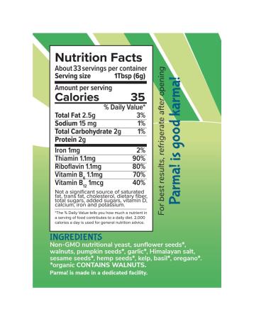 Parma! Vegan Parmesan - Garlicky Green Umami Cheese | Keto, Gluten-Free, Dairy-Free | 7oz Bottle - Buy Online on GoSupps.com