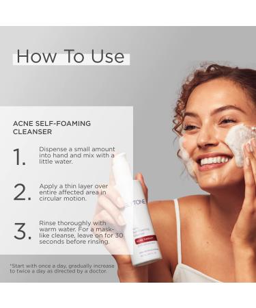 Glytone Acne Self Foaming Cleanser 0.5% Salicylic Acid - 6.1 fl. oz | Non-Comedogenic & Non-Irritating Formula for Mild Acne - Buy Online on GoSupps.com
