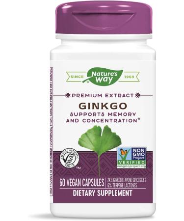 Nature's Way Ginkgo Biloba 120 Vegan Capsules - Boost Memory & Focus - Buy Online on GoSupps.com