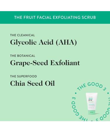 Good.Clean.Goop Beauty Fruit Facial Exfoliating Scrub | AHA Glycolic Acid & Grape Seed Exfoliant | Gentle Face Exfoliator for Smooth Skin | Cruelty Free | 2 fl oz - Buy Online on GoSupps.com