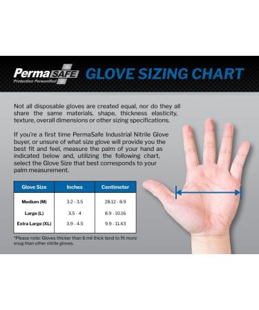 PermaSafe HD Industrial Nitrile Disposable Gloves - 6+ Mil Latex-Free Raised Diamond Texture | Large Box of 100 for Mechanics | International Shipping Available - Buy Online on GoSupps.com