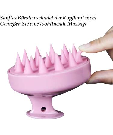 Silicone Scalp Massage Brush for Dandruff Removal & Hair Growth - Turquoise & Pink Head Massager for Wet & Dry Hair - Buy Online on GoSupps.com