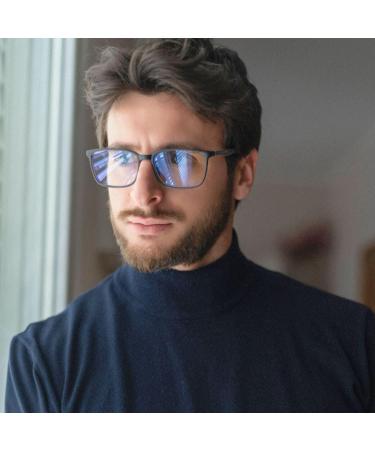 ZENOTTIC Blue Light Blocking Glasses Reading Glasses for Men Square Frame Readers Anti Glare Sport Computer Glasses Black 0.0 x - Buy Online on GoSupps.com