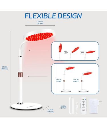 Shyineyou Red Light Lamp 660 & 850 & 940 Infrared Light Lamp Upgraded 100LEDs 3-in-1 Chips Red Light Lamp for Home/Office Use Large - Buy Online on GoSupps.com