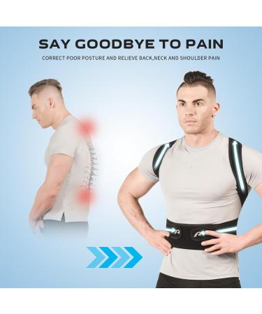 Posture Corrector for Men & Women - Adjustable Back Brace for Lumbar Support & Pain Relief - Size L Black - Buy Online on GoSupps.com