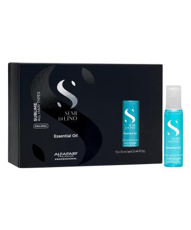 ALFAPARF MILANO Semi Di Lino Sublime Essential Hair Oil Treatment - Lightweight Hair Treatment for Glossy Shiny Hair - Increase Softness and Luminosity - Color-Safe (12 Vials 0.44 fl oz Each)