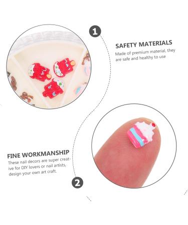 1 Box Nail Art Accessories Decor Nail Rhinestones 3d Nail Decals Nail Art Charms Nail Gem DIY Accessories for Nail Fake Nail Ornaments Nail Art Studs Nail Supplies Manicure Plastic Beatifufu 6.5X6.5X1.2cm As Shown 12 - Buy Online on GoSupps.com