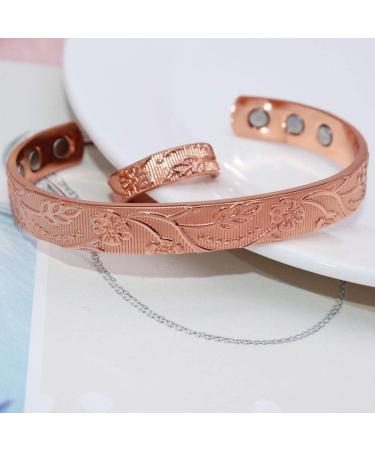 Buy LONGRN Pure Copper Magnetic Ring & Bracelet for Women | Adjustable Size | International Shipping Available - Buy Online on GoSupps.com