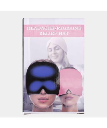 Pink Rose Gel Migraine Mask - Reusable Cool Headache Relief Cap & Eye Sleep Mask - Buy Online on GoSupps.com