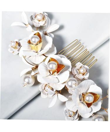 DOITOOL Hair Combs for Women Crystal Headpiece Bridal Hair Comb Pearl Hair Comb Pearl Hair Bridal Comb Crystal Hair Comb Halloween Side Comb Tiara Bride Wedding - Buy Online on GoSupps.com
