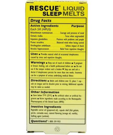 Bach Rescue Sleep Liquid Melts - Dissolvable Capsules (28 ea Pack of 6) | Fast International Shipping - Buy Online on GoSupps.com