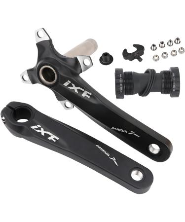 Goyappin Bike Cranksets, 170mm 104 BCD Bike Crank Arm Set, with Bottom Bracket Kit and Chainring Bolts, for Road Mountain Bicyle(1 Pair) Black
