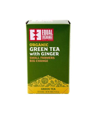 Equal Exchange Organic Green Tea with Ginger 20 Tea Bags 1.05 oz (30 g)
