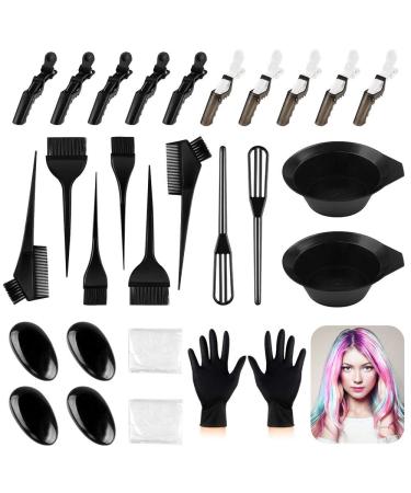 Aipaide hair color tool 30 parts professional hair color coloring set with hair dyel brush brushes hair clipping gloves F rdekleichen ear covering mixing spatula for DIY salon - Buy Online on GoSupps.com
