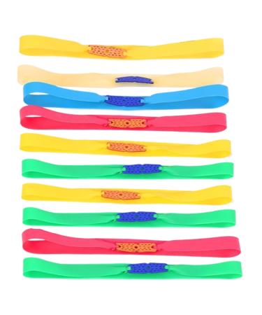 Frameless Slingshot 10Pcs 18.7in Frameless Slingshot Bracelet Perimeter Elastic Slingshot Bracelet Plush Fiber 0.8mm Thickness Low Noise Slingshot Bands for Outdoor Random Color