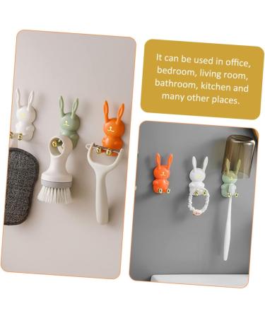 12-Piece Homsfou Cartoon Adhesive Hooks Set - Toothbrush Dispenser & Wall Bracket for Razors & Shavers - Perfect for Bathroom Organization - Buy Online on GoSupps.com