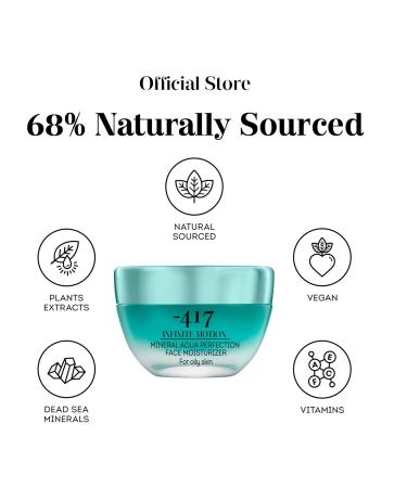 417 Dead Sea Cosmetics Mineral Aqua Face Moisturizer for Oily Skin | Hydrating Cream with Jojoba Oil & Shea Butter - 1.7 oz - Buy Online on GoSupps.com