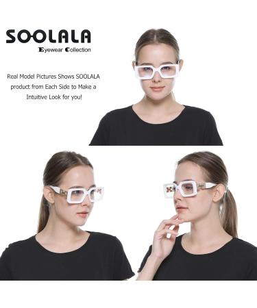 SOOLALA The Reading Glasses Company Blue Light Blocking Womens Reading Glasses White 1.25 x - Buy Online on GoSupps.com