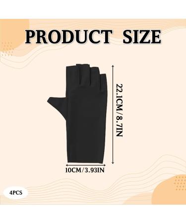 4Pcs UV Gloves for Gel Nails UV Protection Gloves for Girls Women Manicurist Beauty Enthusiast to Protect Hands From High Power Nail Lamps for Manicures Dryer of Home and Beauty Salon - Buy Online on GoSupps.com