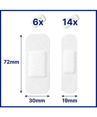 Hansaplast Sensitive Plasters - Skin-Friendly & Hypoallergenic Wound Care (20 Strips) | Bacteria Shield & Safe Adhesive | Painless Healing - Buy Online on GoSupps.com