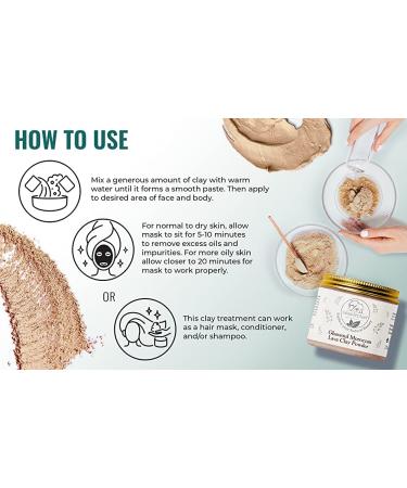 Natural Elephant Ghassoul Moroccan Lava Clay Powder | 100% Pure & Natural | 200g Jar (7oz) - Best for Skin & Hair Care - Buy Online on GoSupps.com