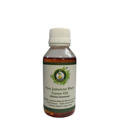R V essential pure Jamaican Black Castor oil 100ml (3.38 ounces) - Ricinus Communis (100% pure and natural cold -pressed) Pure Jamaican Black Castor Oil 100 ml (1 Pack)