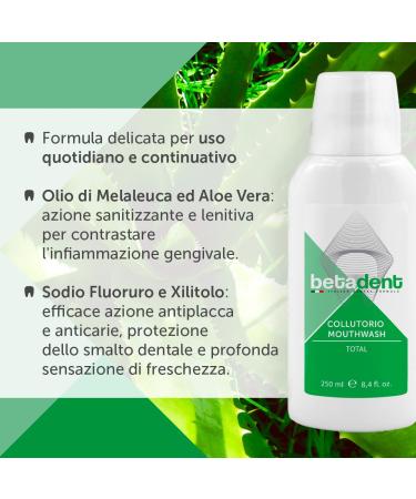 BetaDent Set of 6 Mouthwashes - Natural Solution for Plaque Tartar Cavities & Fresh Breath | 6 x 250 ml - Buy Online on GoSupps.com