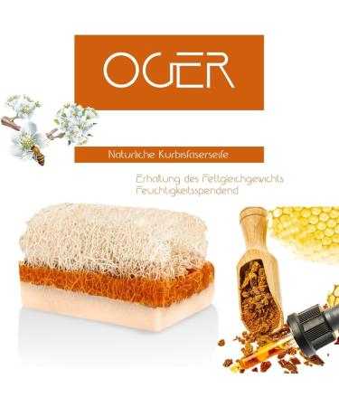  OG-ER Oger Natural Pumpkin Fibre Soap 110g - Propolis Extract & Milk 1pc - Buy Online on GoSupps.com