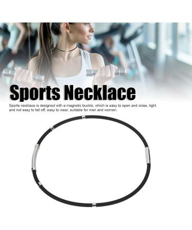 Adjustable Magnetic Balance Necklace for Men & Women - Sports Silicone with Negative-Ion Metal Rings | International Shipping Available - Buy Online on GoSupps.com