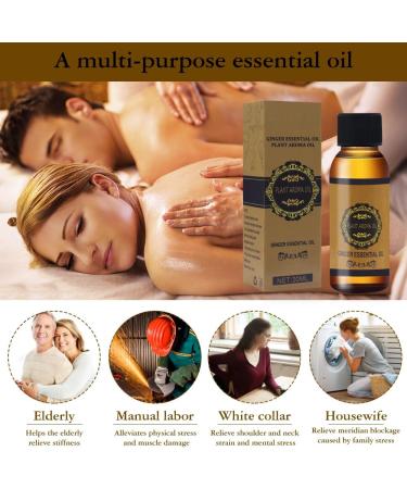 Abdominal Drainage Ginger Oil - Slimming & Lymphatic Massage Oil for Weight Reduction (30ml x 2) | Natural Ginger Essential Oil for Effective Massage Therapy - Buy Online on GoSupps.com