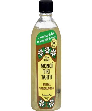 Monoi Tiare Tahiti Coconut Oil with Sandalwood - 4 fl oz | Nourishing Hair & Skin Care - Buy Online on GoSupps.com
