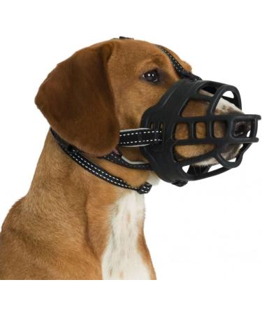 Trixie Ferplast Flexible Silicone Muzzle XL-XXL | Comfortable & Durable Dog Muzzle for Large Breeds - Black - Buy Online on GoSupps.com
