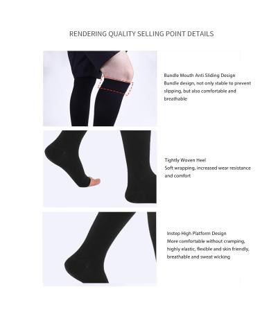 Pomya 3XL Compression Socks for Varicose Veins - 20-30mmHg Leg Compression Sleeves | Buy Internationally - Buy Online on GoSupps.com