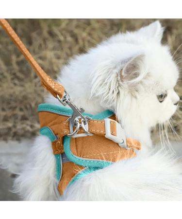 Fueegue Cat Harness & Leash - Escape Proof Adjustable Soft Harness for Cats & Dogs - Green L - Buy Online on GoSupps.com