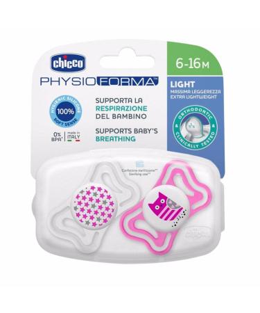 Chicco PhysioForma Light Pacifier - Pink for 6-16 Months | International Shipping Available - Buy Online on GoSupps.com