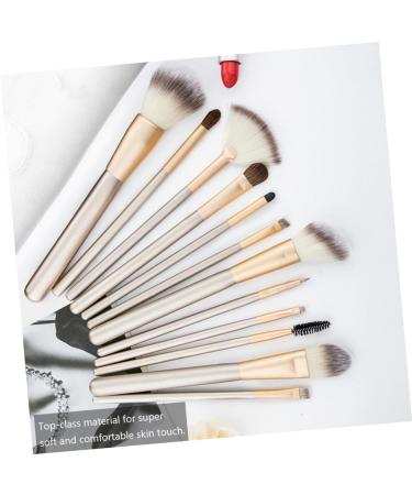 Housoutil 1 Set Set Makeup Brush Set Powder Brush Wood Handle Brush Nylon Brush Eyebrow Comb Eyebrow Brush Foundation Aluminum Tube Wooden Handle Brush Travel Major White 14.5X0.5cm White - Buy Online on GoSupps.com
