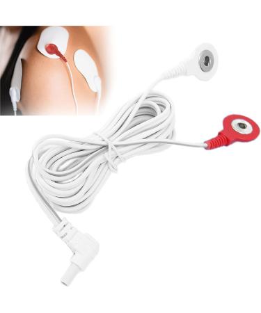 Tens Wire Cable Electrode Lead Wire 59 Inches 2 in 1 Replacement Wires Standard Snap Connection - Red White Button Type - Buy Online on GoSupps.com