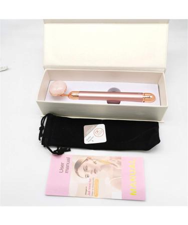 HOTACE Electric Vibrating Jade Roller Face Massager - 100% Natural Rose Quartz Skin Care Tool (Pink) - Buy Online on GoSupps.com