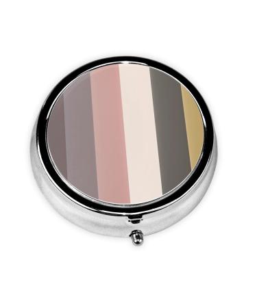 A Warm and Rustic Colour Schemeround Pill Box 3 Compartment Round Pill Box Organizer &Portable Travel Pill Box for Traveling.