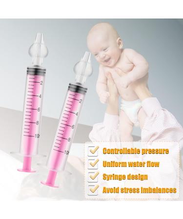 2pcs Baby Nasal Irrigation Set with Silicone Tips for Nasal Hygiene - Pink - Buy Online on GoSupps.com