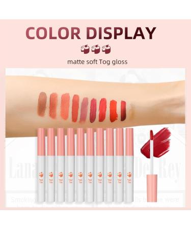  SAMERIO Rouge Cigarettes 10 Colors Lip Tint Set Long-Lasting 24-Hour Waterproof Matte Lip Tint - Buy Online on GoSupps.com