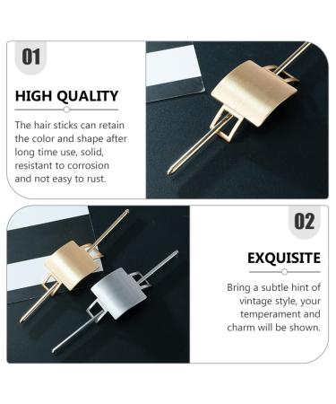 Lurrose Metal Hair Stock Pin Set - 2 Pieces Alloy Hair Claw Clips & Cuffs for Weddings & Hairdressers - Durable Boar Clip Holders - Buy Online on GoSupps.com