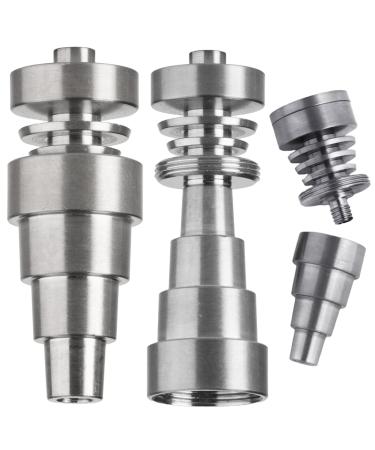 10/14/18mm Male & Female 6 in 1 Universal Dab Nail for Rigs E-Nails & Torches - Titanium Dab Nail Smoking Tool for Wax Oil & More