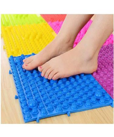 YOBEYI Foot Massage Mat Acupressure Mat Foot Reflexology Walking Toe Plate Massage Pad Bathroom Mat Yoga Mat Anti-Slip Mat Outdoor Game 2 PCS (Blue)