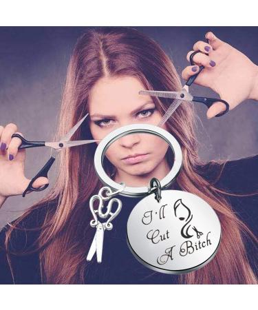 Funny Hair Stylist Gift Hairdresser Gift I ll Cut A Bitch Scissors Keychain Cosmetology Graduation Gift Hair Cutter Barber Gift (Cut A Bitch CA) - Buy Online on GoSupps.com