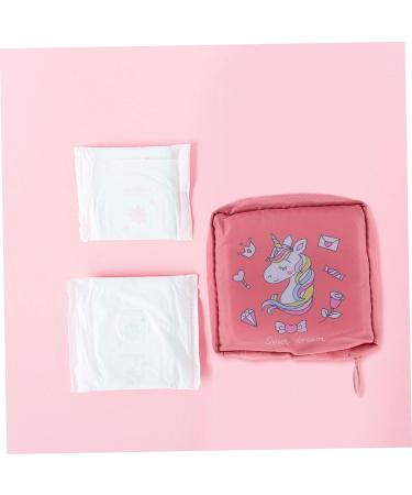 KALLORY 3pcs Travel Toiletry Bag Set | Large-Capacity Organizer for Aunt Towels & Menstrual Products | Nylon Cartoon Design | Coin Pouch Included - Buy Online on GoSupps.com