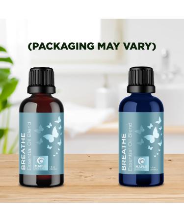 Breathe Blend Essential Oil for Diffuser - Eucalyptus, Peppermint, Tea Tree, and Mint Oils for Invigorating Home and Shower Aromatherapy - Buy Online on GoSupps.com