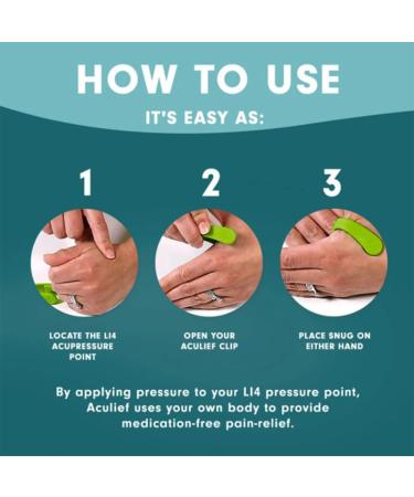 Set of 4 Acupressure Hand Clamps - Migraine Relief Tension & Anxiety Reducing Therapy - International Shipping Available - Buy Online on GoSupps.com