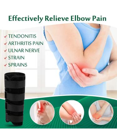 Elbow Splint for Tendonitis & Cubital Tunnel - Arm Support Brace for Pain Relief and Arthritis - Medium Size - Buy Online on GoSupps.com